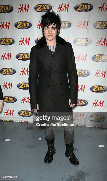 Singer Adam Lambert attends Z100's Jingle Ball 2009 presented by H&M at Madison Square Garden on December 11, 2009 in New York City.