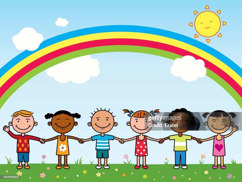 Rainbow Kids High-Res Vector Graphic - Getty Images
