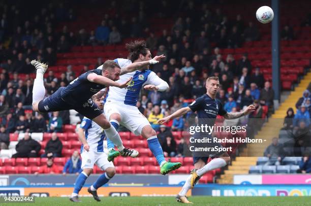 Blackburn Rovers' Danny Graham during the Sky Bet League One match between Blackburn Rovers and Southend United at Ewood Park on April 7, 2018 in...