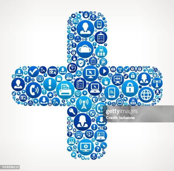 Computer Attachment Plus Sign Shield With Plus Sign Icon Photos and Premium High Res Pictures - Getty ...
