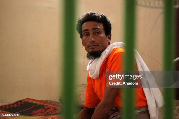 Ilyas take a rest at one of immigration office's rooms in Langsa, Aceh on Saturday April 7 2018. Acehnese Fishermen succeeded to rescue the five...