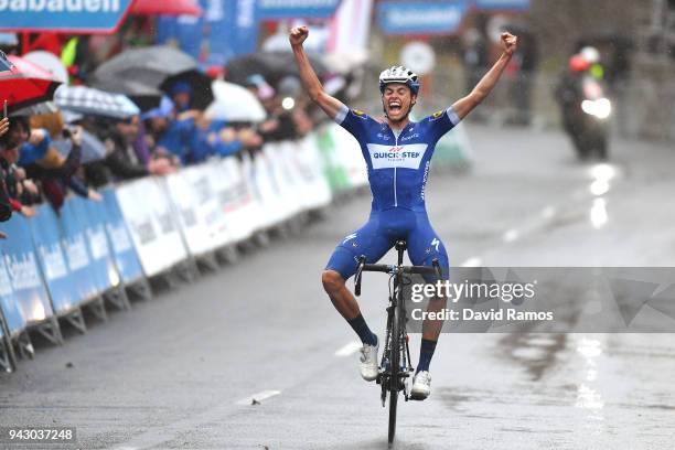 Arrival / Enric Mas of Spain and Team Quick-Step Floors / Celebration / during the 58th Vuelta Pais Vasco 2018, Stage 6 a 122,2km stage from Eibar to...