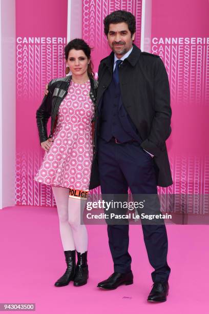 Aurore Erguy and Abdelhafid Metalsi from the serie "Cherif" attend the Launch of the Official Competition and "The Truth About The Harry Quebert...