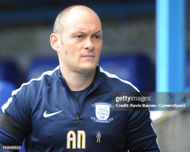 Preston North End manager Alex Neil during the Sky Bet Championship match between Reading and Preston North End at Madejski Stadium on April 7, 2018...