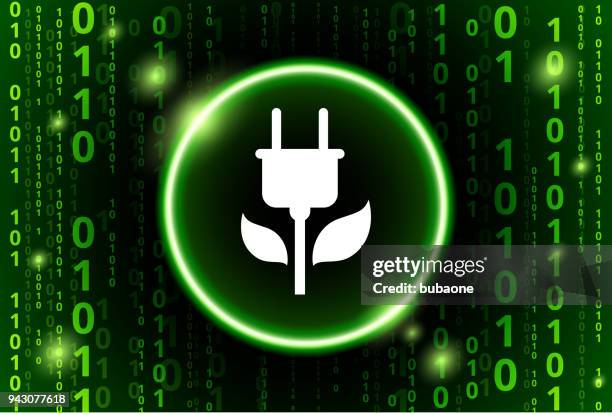 green plug binary code vector pattern background - power point background vector stock illustrations