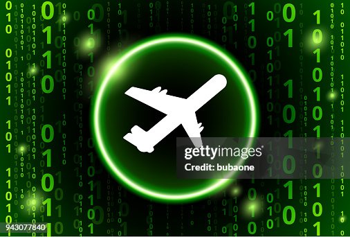 Airplane Binary Code Vector Pattern Background Airplane Binary Code Vector Pattern Background