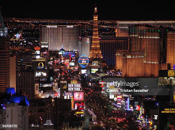 las vegas hotels and casinos - the strip las vegas stock-fotos und bilder