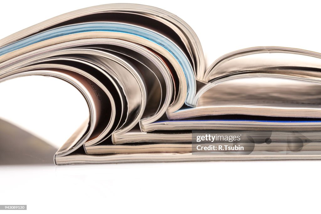 Stack of magazines