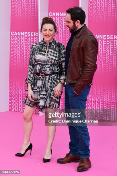 David Mora and Anne-Elisabeth Blateau attend the Launch of the Official Competition and "The Truth About The Harry Quebert Affair" screening during...