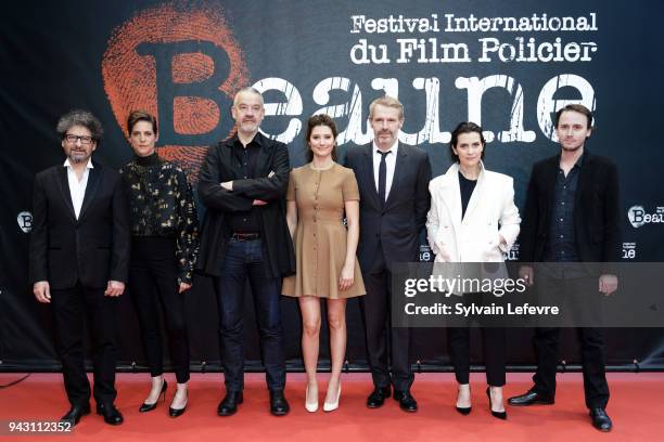 Radu Mihaileanu, Helene Fillieres, Arnaud des Pallieres, Alice Pol, Lambert Wilson, Geraldine Pailhas, Jerome Bonnell attend the closing ceremony...