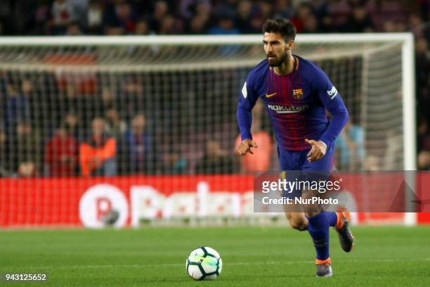 André Gomes during the spanish football league La Liga match between FC Barcelona and Leganes at the Camp Nou Stadium in Barcelona, Catalonia, Spain...