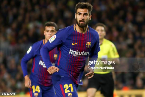 André Gomes during the spanish football league La Liga match between FC Barcelona and Leganes at the Camp Nou Stadium in Barcelona, Catalonia, Spain...