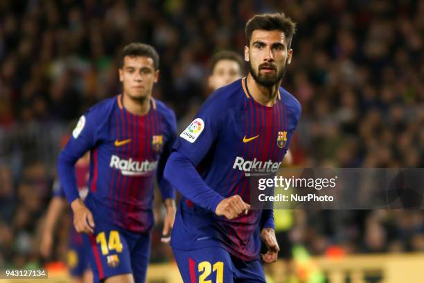 André Gomes during the spanish football league La Liga match between FC Barcelona and Leganes at the Camp Nou Stadium in Barcelona, Catalonia, Spain...