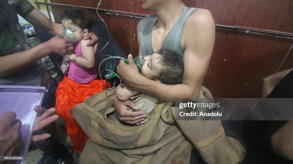 Victims of alleged gas attack in Eastern Ghouta