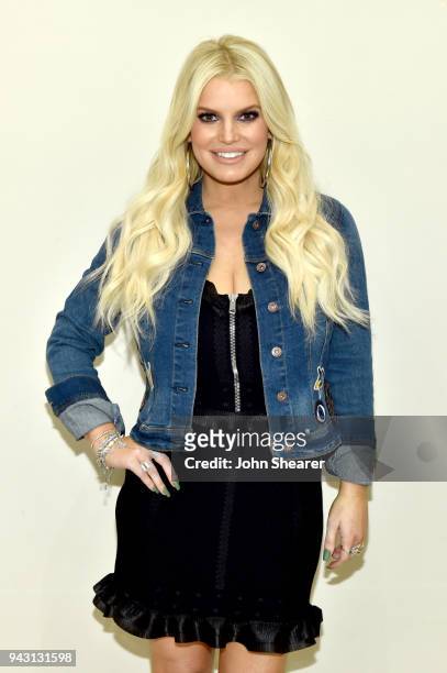 Jessica Simpson takes photos and hosts army wives and kids for a spring style event in Dillards at The Mall at Green Hills on April 7, 2018 in...