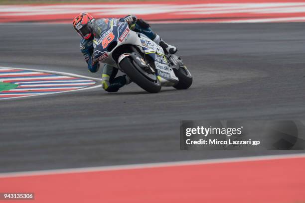 Esteve Rabat of Spain and Reale Avintia Racing rounds the bend during the qualifying practice during the MotoGp of Argentina - Qualifying on April 7,...