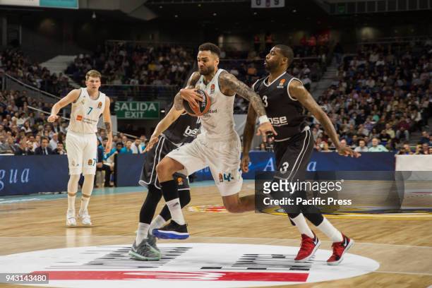 Jeffery Taylor during Real Madrid victory over Brose Bamberg in Turkish Airlines Euroleague regular season game celebrated at Wizink Center in Madrid...
