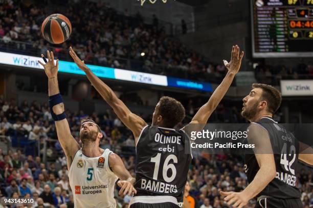 Rudy Fernández during Real Madrid victory over Brose Bamberg in Turkish Airlines Euroleague regular season game celebrated at Wizink Center in Madrid...