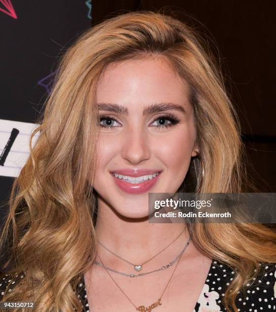 Ryan Newman discusses "Folded Notes From High School" at Barnes & Noble at The Grove on April 7, 2018 in Los Angeles, California.