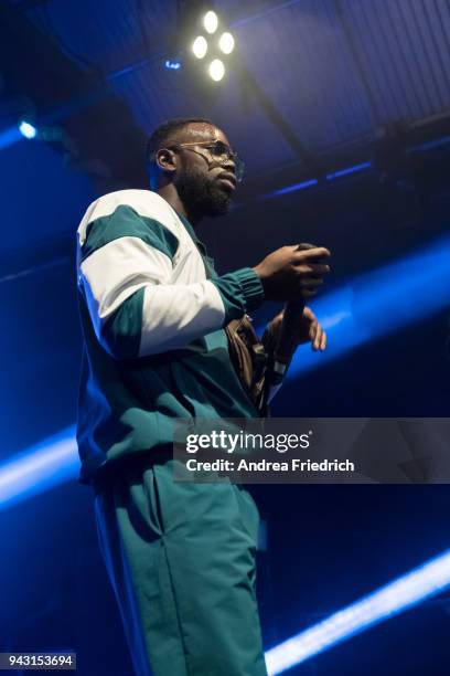 Giggs performs live on stage during a concert at Festsaal Kreuzberg on April 07, 2018 in Berlin, Germany.