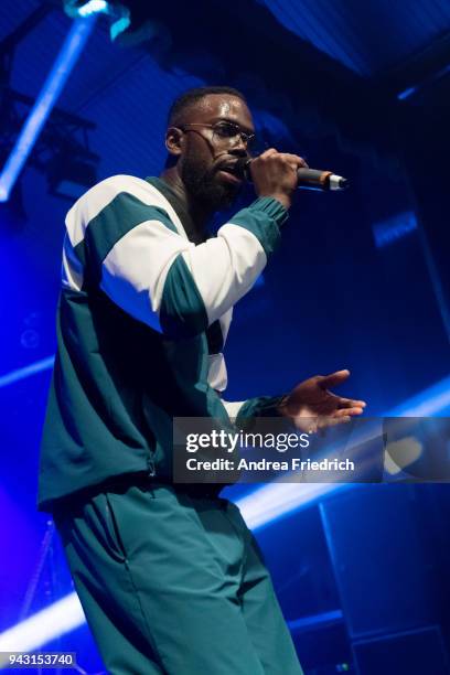 Giggs performs live on stage during a concert at Festsaal Kreuzberg on April 07, 2018 in Berlin, Germany.