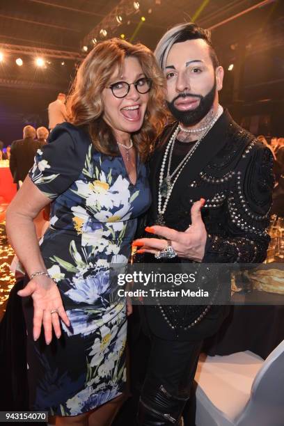 Maren Gilzer and Harald Gloeoeckler attend the 'Goldene Sonne 2018' Award by Sonnenklar.TV on April 7, 2018 in Kalkar, Germany.