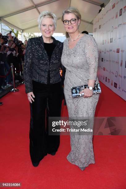 Biggi Birgit Lechtermann and Andrea Spatzek attend the 'Goldene Sonne 2018' Award by Sonnenklar.TV on April 7, 2018 in Kalkar, Germany.