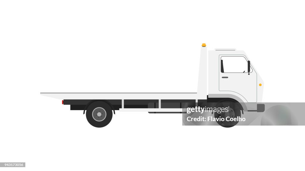 Tow truck on white background illustration