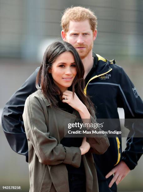 Meghan Markle and Prince Harry attend the UK Team Trials for the Invictus Games Sydney 2018 at the University of Bath on April 6, 2018 in Bath,...