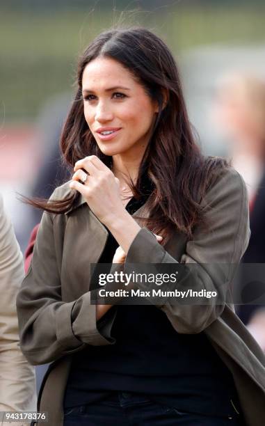 Meghan Markle attends the UK Team Trials for the Invictus Games Sydney 2018 at the University of Bath on April 6, 2018 in Bath, England.