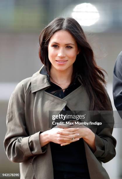 Meghan Markle attends the UK Team Trials for the Invictus Games Sydney 2018 at the University of Bath on April 6, 2018 in Bath, England.