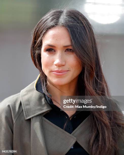 Meghan Markle attends the UK Team Trials for the Invictus Games Sydney 2018 at the University of Bath on April 6, 2018 in Bath, England.