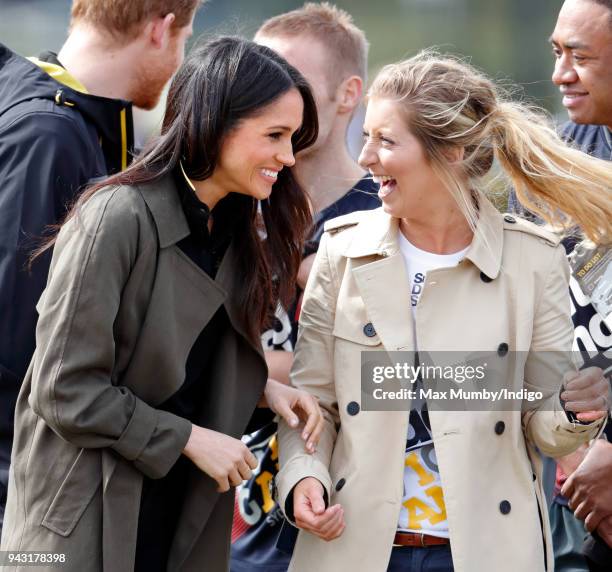 Meghan Markle attends the UK Team Trials for the Invictus Games Sydney 2018 at the University of Bath on April 6, 2018 in Bath, England.