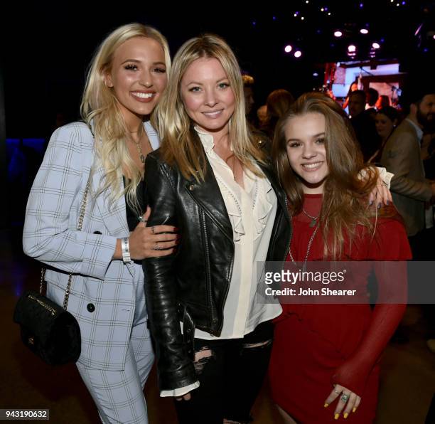 Lennon Stella, Kaitlin Doubleday and Maisy Stella from the cast of "Nashville" celebrate the end of the series' 6th and final season with a wrap...