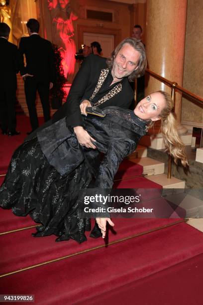 Erich Altenkopf and his wife Lilian Altenkopf during the 29th ROMY award at Hofburg Vienna on April 7, 2018 in Vienna, Austria.