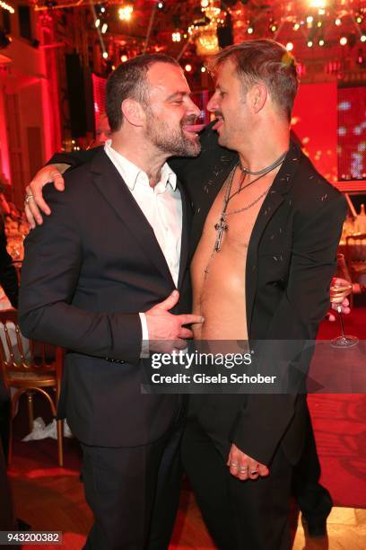 Juergen Maurer and Philipp Hochmair during the 29th ROMY award at Hofburg Vienna on April 7, 2018 in Vienna, Austria.