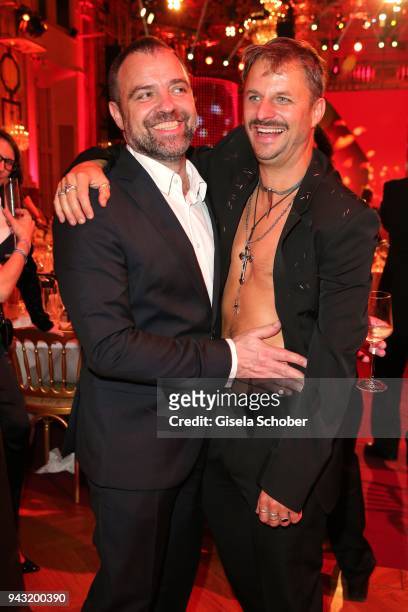 Juergen Maurer and Philipp Hochmair during the 29th ROMY award at Hofburg Vienna on April 7, 2018 in Vienna, Austria.