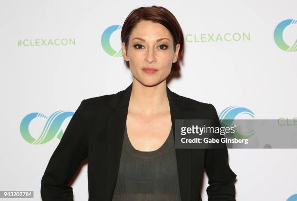 Actress Chyler Leigh attends the Cocktails for Change fundraiser hosted by ClexaCon to benefit Cyndi Lauper's True Colors Fund at the Tropicana Las...