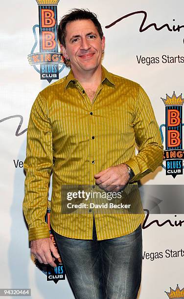 Las Vegas entertainer Louis Prima Jr. Arrives at the grand opening of the B.B. King's Blues Club at The Mirage Hotel & Casino December 11, 2009 in...