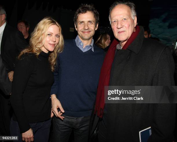 Musician Britta Phillips, musician Dean Wareham and director Werner Herzog attend the premiere after party for "My Son, My Son What Have Ye Done" at...