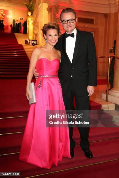 Kristina Sprenger and Gerald Gerstbauer during the 29th ROMY award at Hofburg Vienna on April 7, 2018 in Vienna, Austria.
