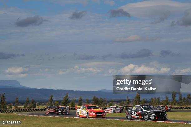 Jack Le Brocq drives the Tekno Autosports Holden Commodore ZB during race 2 for the Supercars Tasmania SuperSprint on April 8, 2018 in Hobart,...