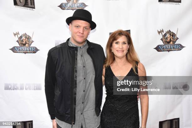 Musical artist Patrick Alan Casey and writer/actress Judy Norton attend the premiere of "Inclusion Criteria" at Charlie Chaplin Theatre on April 7,...