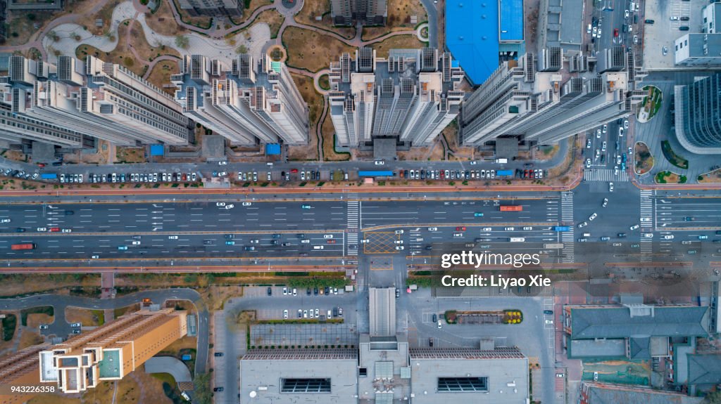 Aerial view of city