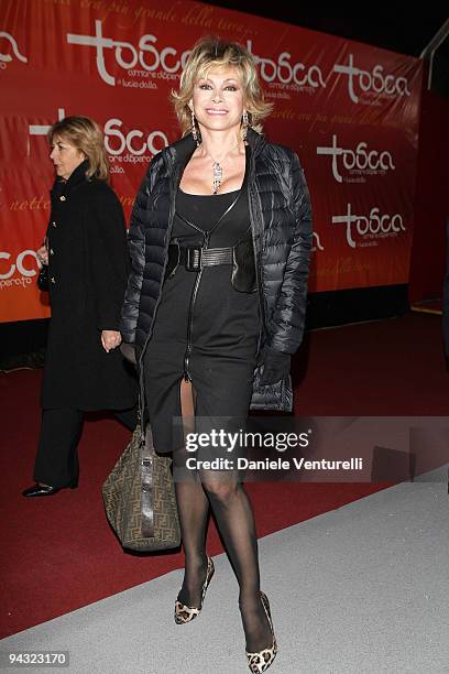 Carmen Russo attends the 'Tosca amore disperato' at the Gran Teatro Theatre on December 11, 2009 in Rome, Italy.