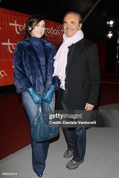 Susanna Smit and Mauro Masi attend the 'Tosca amore disperato' at the Gran Teatro Theatre on December 11, 2009 in Rome, Italy.