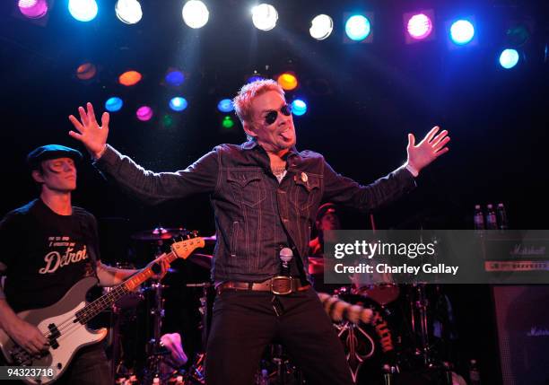 Musician Mark McGrath performs at Camp Freddy and Friends presented by Onitsuka Tiger at The Roxy Theatre on December 11, 2009 in Hollywood,...