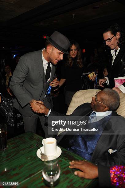 Matt Goss and B.B. King attend the grand opening of B.B. Kings Blues Club at The Mirage on December 11, 2009 in Las Vegas, Nevada.