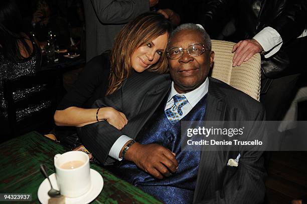 Robin Antin and B.B. King attend the grand opening of B.B. Kings Blues Club at The Mirage on December 11, 2009 in Las Vegas, Nevada.
