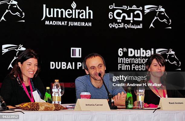 Arabian Programmer Antonia Carver and director Raed Andoni attend the "Fix Me" press conference during day four of the 6th Annual Dubai International...